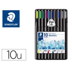 Etui staedtler triplus mobily set 10 unites 4 feutres 2     stylos 1 porte-mine 2         surligneurs 1 regle
