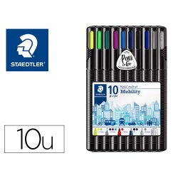Etui staedtler triplus mobily set 10 unites 4 feutres 2     stylos 1 porte-mine 2         surligneurs 1 regle