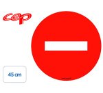 Stickers cep de signalisation du sens interdit pose au sol  diametre 45cm