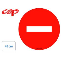 Stickers cep de signalisation du sens interdit pose au sol  diametre 45cm