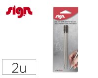 Recharge bille sign cross pointe moyenne coloris noir   blister 2 unites