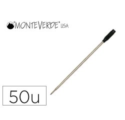 Recharge bille monteverde cross m pointe moyenne        coloris noir tube 50 unites