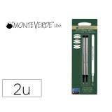 Recharge roller monteverde cross f pointe moyenne        coloris noir blister 2 unites