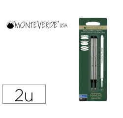 Recharge roller monteverde cross f pointe moyenne        coloris noir blister 2 unites