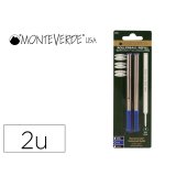 Recharge roller monteverde cross f pointe moyenne        coloris bleu blister 2 unites