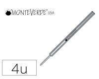 Recharge roller monteverde cross f pointe moyenne        coloris noir tube 4 unites