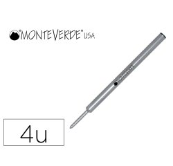 Recharge roller monteverde cross f pointe moyenne        coloris noir tube 4 unites