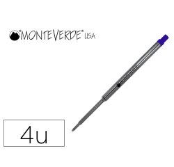 Recharge roller monteverde cross f pointe moyenne        coloris bleu tube 4 unites