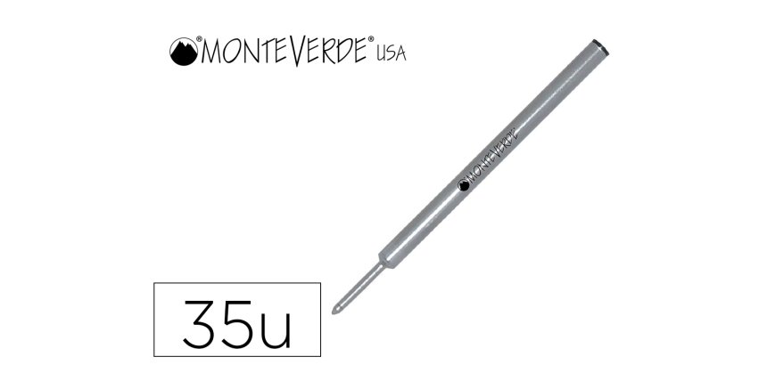 Recharge roller monteverde cross f pointe moyenne        coloris noir tube 35 unites