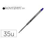 Recharge roller monteverde cross f pointe moyenne        coloris bleu tube 35 unites