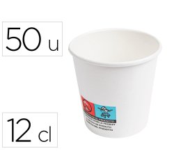 Gobelet hps carton 12cl blanc paquet de 50 unit s