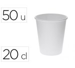 Gobelet hps carton 20cl blanc paquet de 50 unit s