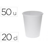 Gobelet hps carton 20cl blanc paquet de 50 unit s