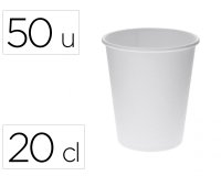 Gobelet hps carton 20cl blanc paquet de 50 unit s