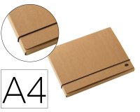 Pochette multo kraft carton 3 rabats a4 fermeture elastique