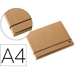 Pochette multo kraft carton 3 rabats a4 fermeture elastique