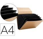 Classeur-trieur multo kraft carton 7 compartiments a4     fermeture elastique