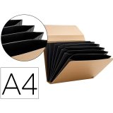 Classeur-trieur multo kraft carton 7 compartiments a4     fermeture elastique