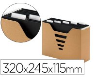 Boite dossiers suspendus multo kraft carton lot de 3   320x245x115mm