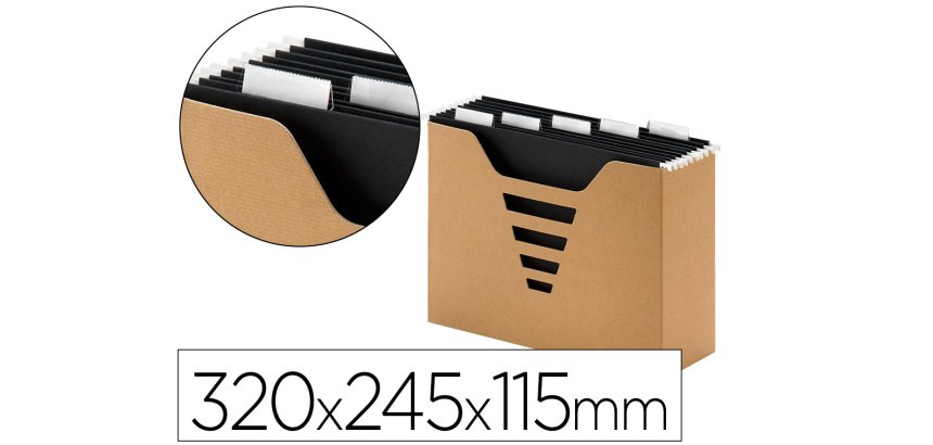 Boite dossiers suspendus multo kraft carton lot de 3   320x245x115mm