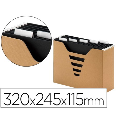 Boite dossiers suspendus multo kraft carton lot de 3   320x245x115mm