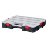 Mallette a outils viso pp couvercle transparent poignee transport 7 compartiments et  8 separateurs amovibles