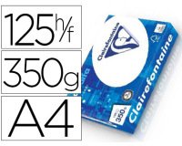 Papier clairefontaine clairalfa extra blanc a4 350g/m2 blancheur 170 opacité 93 rigidité 135 toucher satiné 125 feuilles