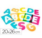 Pochoir alphabet culture club en plastique lettres          majuscules 20x16cm paquet 26  unites