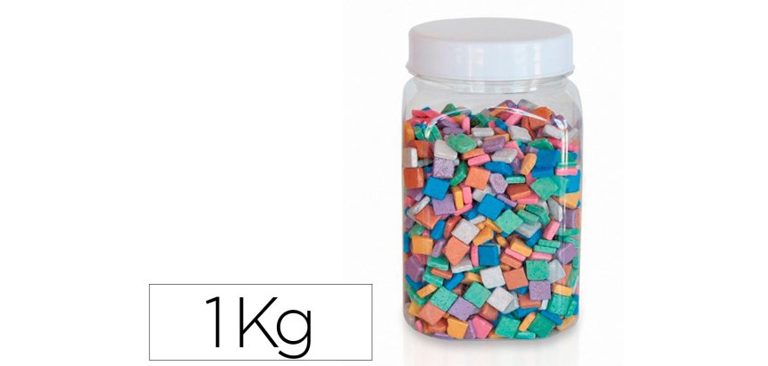 Mosaique antique nacree culture club 1x1cm pot 1kg    1200 pieces coloris assortis