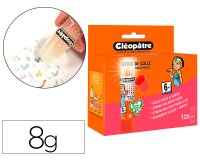 Stick de colle cleopatre invisible forte usage sans    solvant carton papier photos  des 6 ans 8gr  lot de 12