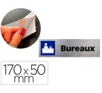 Plaque de porte bureaux signaletique biz avec         pictogramme en aluminium      brosse 3mm double face