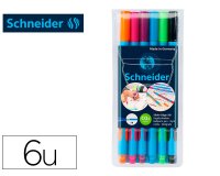 Stylo-bille schneider slider edge xb couleurs assorties pack 6 unites