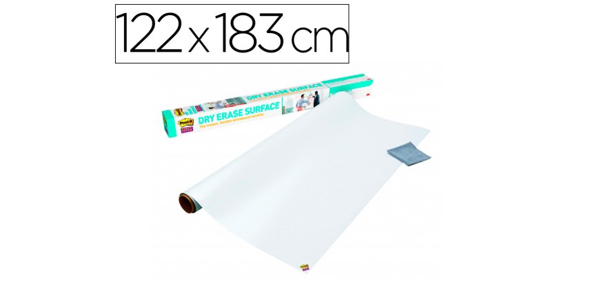 Tableau 3m super sticky en rouleau blanc de 122x183 cm