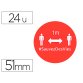 Badges adhesifs avery distance 51mm rouge lot de 24