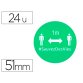 Badges adhesifs avery distance 51mm vert lot de 24