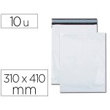 Pochette gpv polyethylene adhesive 310x410 blanc/noir   paquet de 10