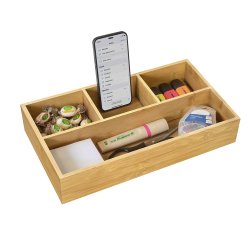 Organisateur cep bambou naturel 4 compartiments       vernis protecteur