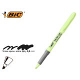 Surligneur bic highlighter grip caoutchouc pointe        moyenne biseautee coloris     vert pastel