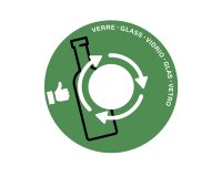 Couvercle cep tri selectif verre adaptable sur maxi      corbeille ouverture centrale  coloris vert