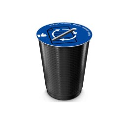 Couvercle cep tri selectif papier adaptable sur maxi     corbeille ouverture centrale  coloris bleu
