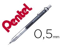Porte-mines pentel graphgear 300 canon fixe 4mm mine 0,5mm grip metal gomme avec capuchoncorps metal coloris noir