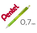 Porte-mines pentel energize canon fixe mine 0,7mm grip    caoutchouc gomme avec capuchoncorps coloris vert translucide