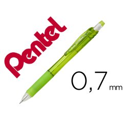 Porte-mines pentel energize canon fixe mine 0,7mm grip    caoutchouc gomme avec capuchoncorps coloris vert translucide