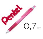 Porte-mines pentel energize canon fixe mine 0,7mm grip    caoutchouc gomme avec capuchoncorps coloris rose translucide