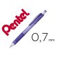 Porte-mines pentel energize canon fixe mine 0,7mm grip caoutchouc gomme avec capuchon corps coloris violet translucide