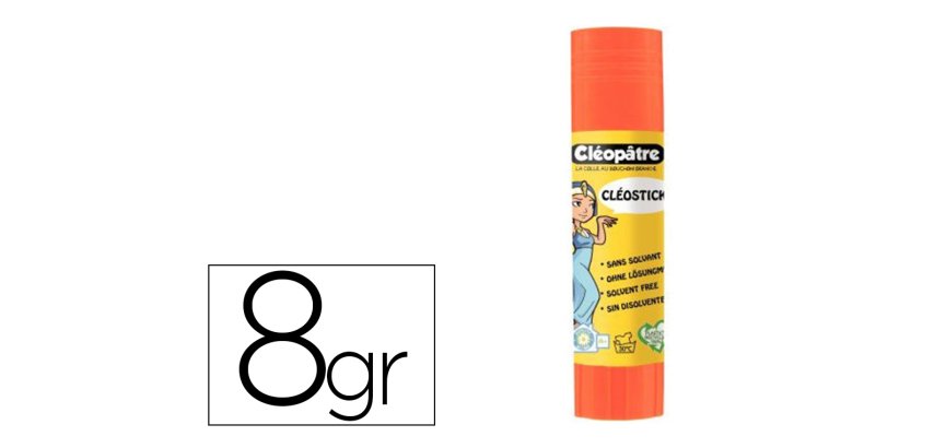 Baton de colle cleobio'stick 8 gr 90% matiere vegetale et  90% plastique recycle