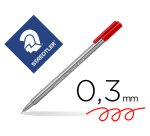 Feutre staedtler triplus fineliner 334 r pointe extra  fine 0,3mm ergonomique        coloris rouge