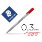 Feutre staedtler triplus fineliner 334 r pointe extra  fine 0,3mm ergonomique        coloris rouge