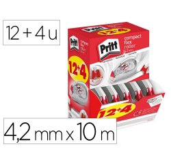 Roller de correction pritt compact flex dimensions       4,2mmx10m pack 12+4 unites