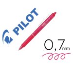 Roller pilot frixion ball clicker retractable ecriture moyenne pointe 0,7mm encre gel rechargeable coloris rose corail